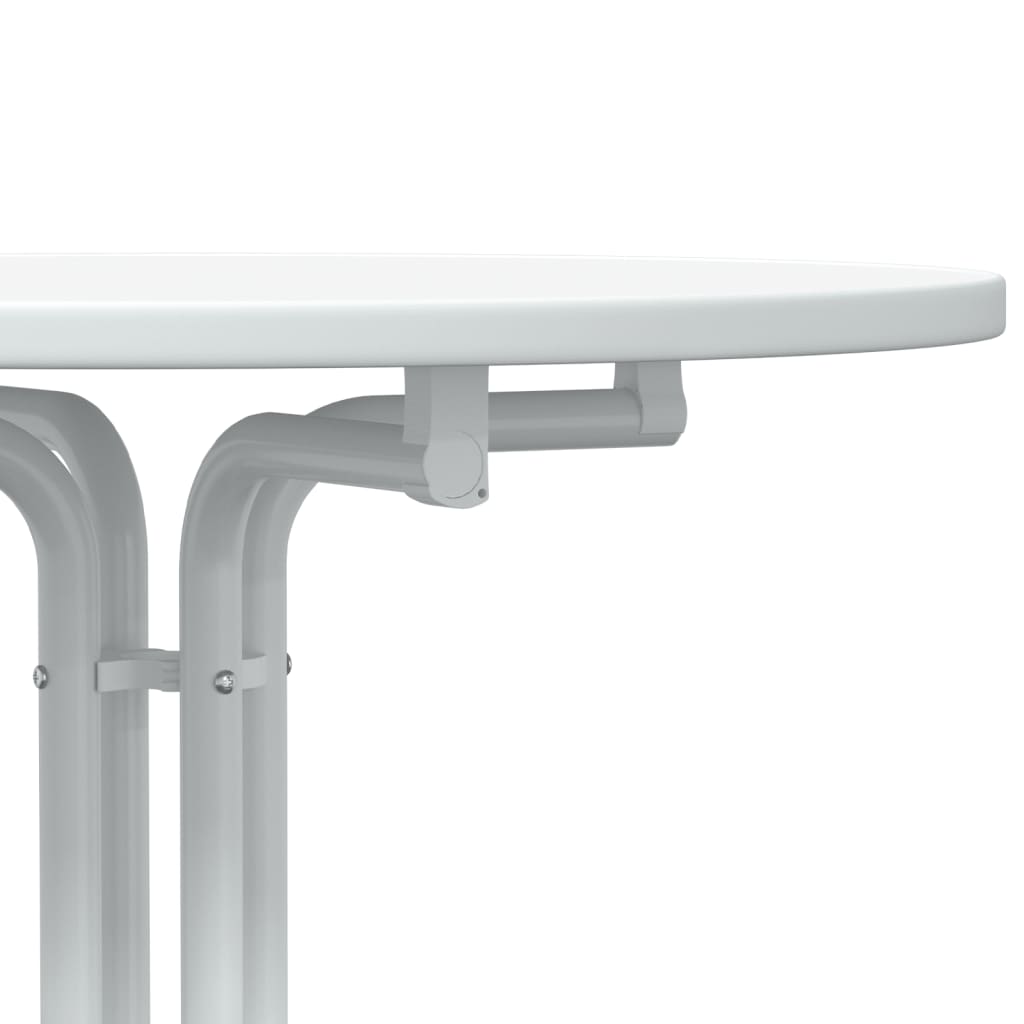 vidaXL Bar Table White Ø60x110 cm Engineered Wood and Steel