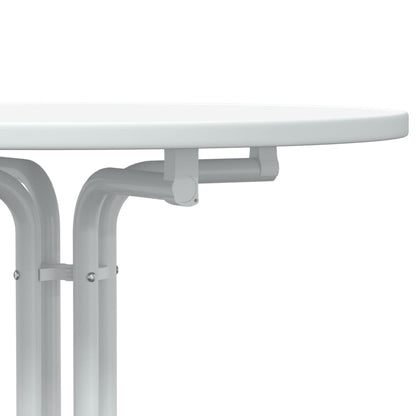vidaXL Bar Table White Ø60x110 cm Engineered Wood and Steel