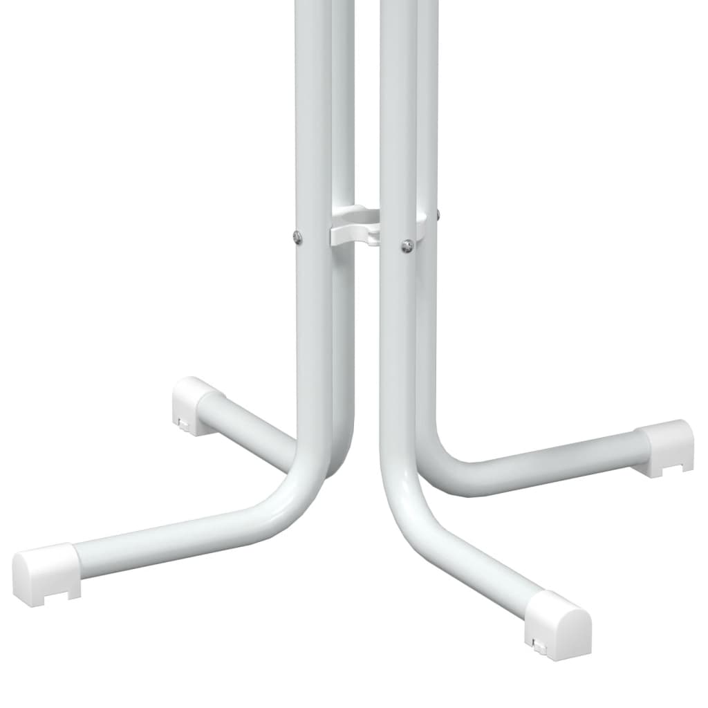 vidaXL Bar Table White Ø60x110 cm Engineered Wood and Steel