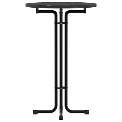 vidaXL Dining Table Black Ø70x110 cm Engineered Wood and Steel