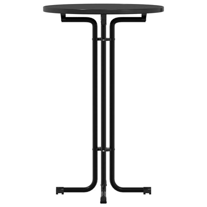 vidaXL Dining Table Black Ø70x110 cm Engineered Wood and Steel