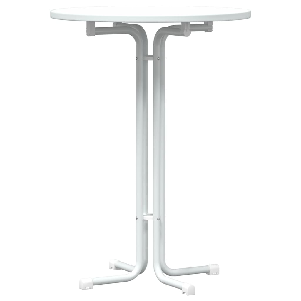 vidaXL Bar Table White Ø80x110 cm Engineered Wood and Steel