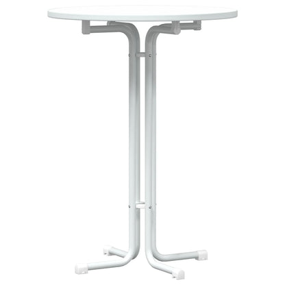 vidaXL Bar Table White Ø80x110 cm Engineered Wood and Steel