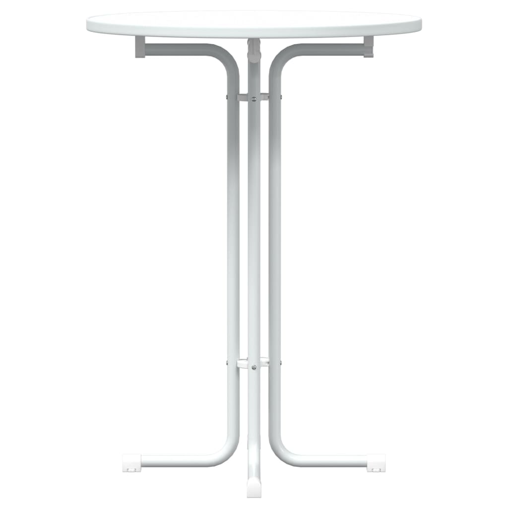 vidaXL Bar Table White Ø80x110 cm Engineered Wood and Steel