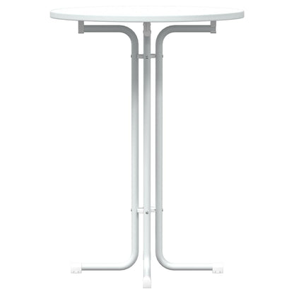 vidaXL Bar Table White Ø80x110 cm Engineered Wood and Steel