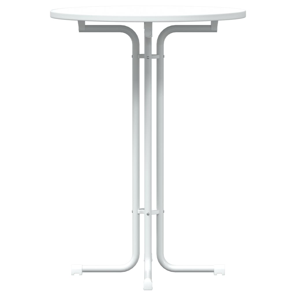 vidaXL Bar Table White Ø80x110 cm Engineered Wood and Steel
