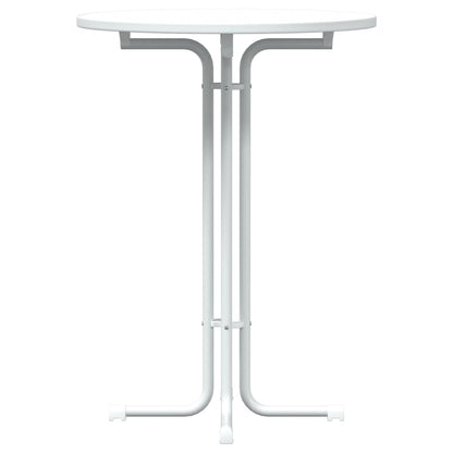 vidaXL Bar Table White Ø80x110 cm Engineered Wood and Steel