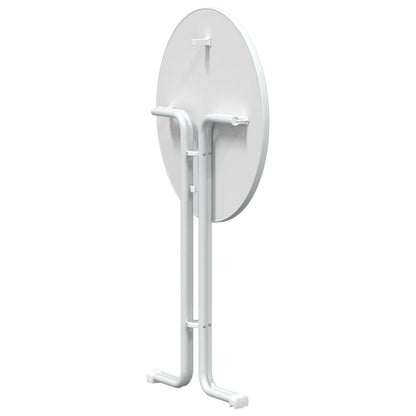 vidaXL Bar Table White Ø80x110 cm Engineered Wood and Steel