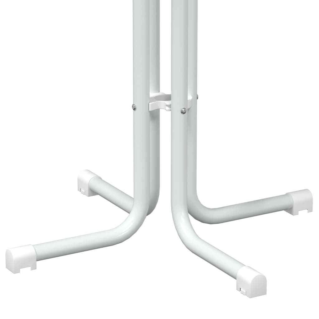 vidaXL Bar Table White Ø80x110 cm Engineered Wood and Steel