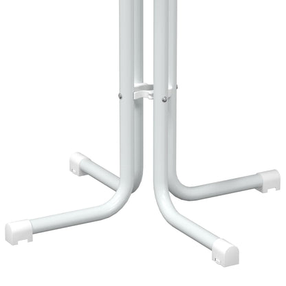 vidaXL Bar Table White Ø80x110 cm Engineered Wood and Steel