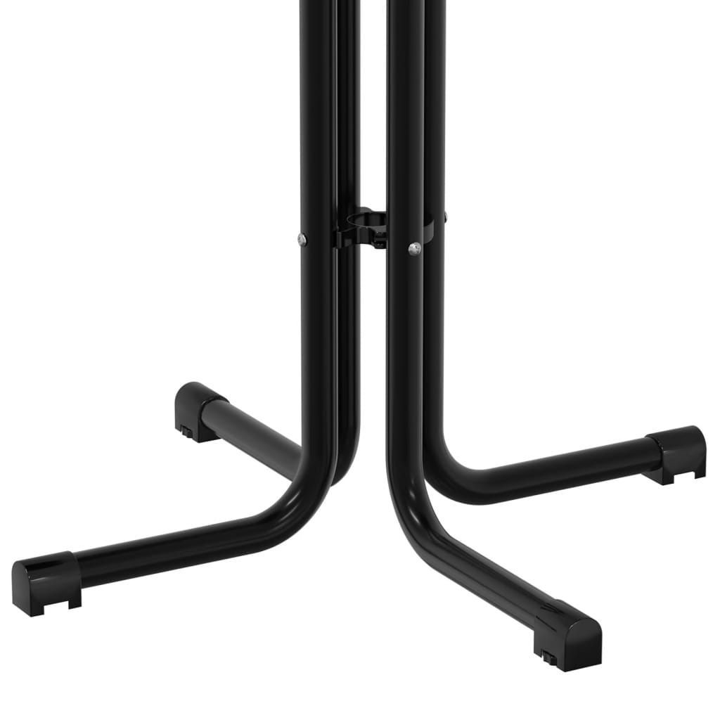 vidaXL Bar Table Black Ø80x110 cm Engineered Wood and Steel