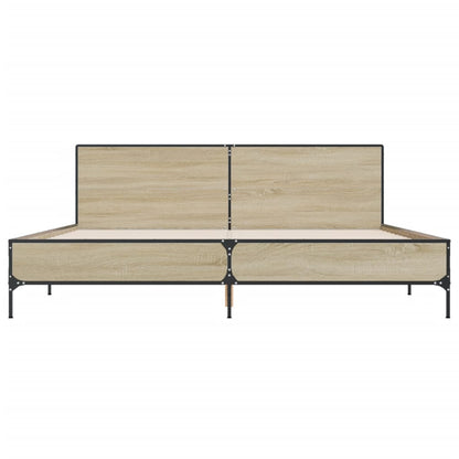 vidaXL Bed Frame without Mattress Sonoma Oak 180x200 cm Super King