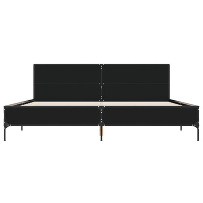 vidaXL Bed Frame without Mattress Black 200x200 cm