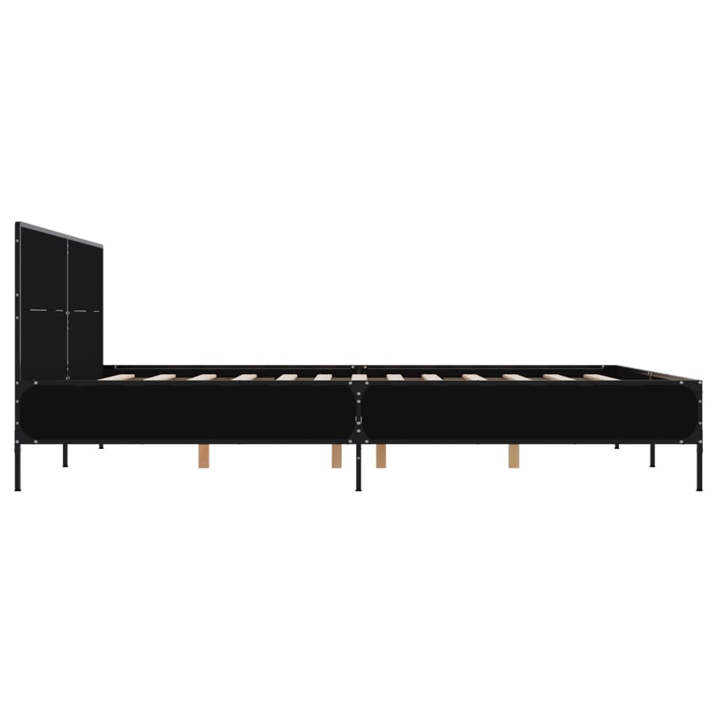 vidaXL Bed Frame without Mattress Black 120x190 cm Small Double