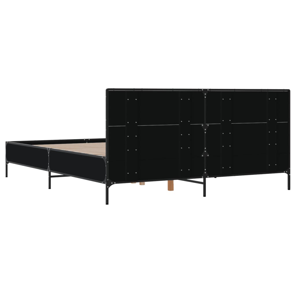 vidaXL Bed Frame without Mattress Black 120x190 cm Small Double
