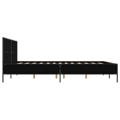vidaXL Bed Frame without Mattress Black 140x190 cm