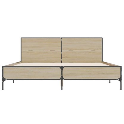 vidaXL Bed Frame without Mattress Sonoma Oak 140x190 cm