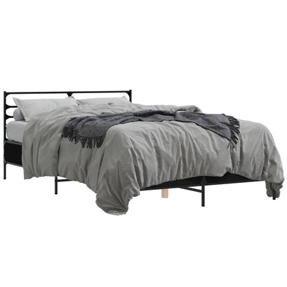 vidaXL Bed Frame | Black | Engineered wood | Double | Bed Frame | Rectangular