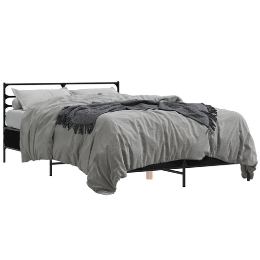 vidaXL Bed Frame | Black | Engineered wood | Double | Bed Frame | Rectangular