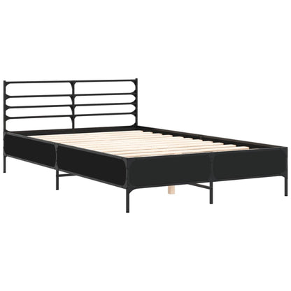 vidaXL Bed Frame | Black | Engineered wood | Double | Bed Frame | Rectangular