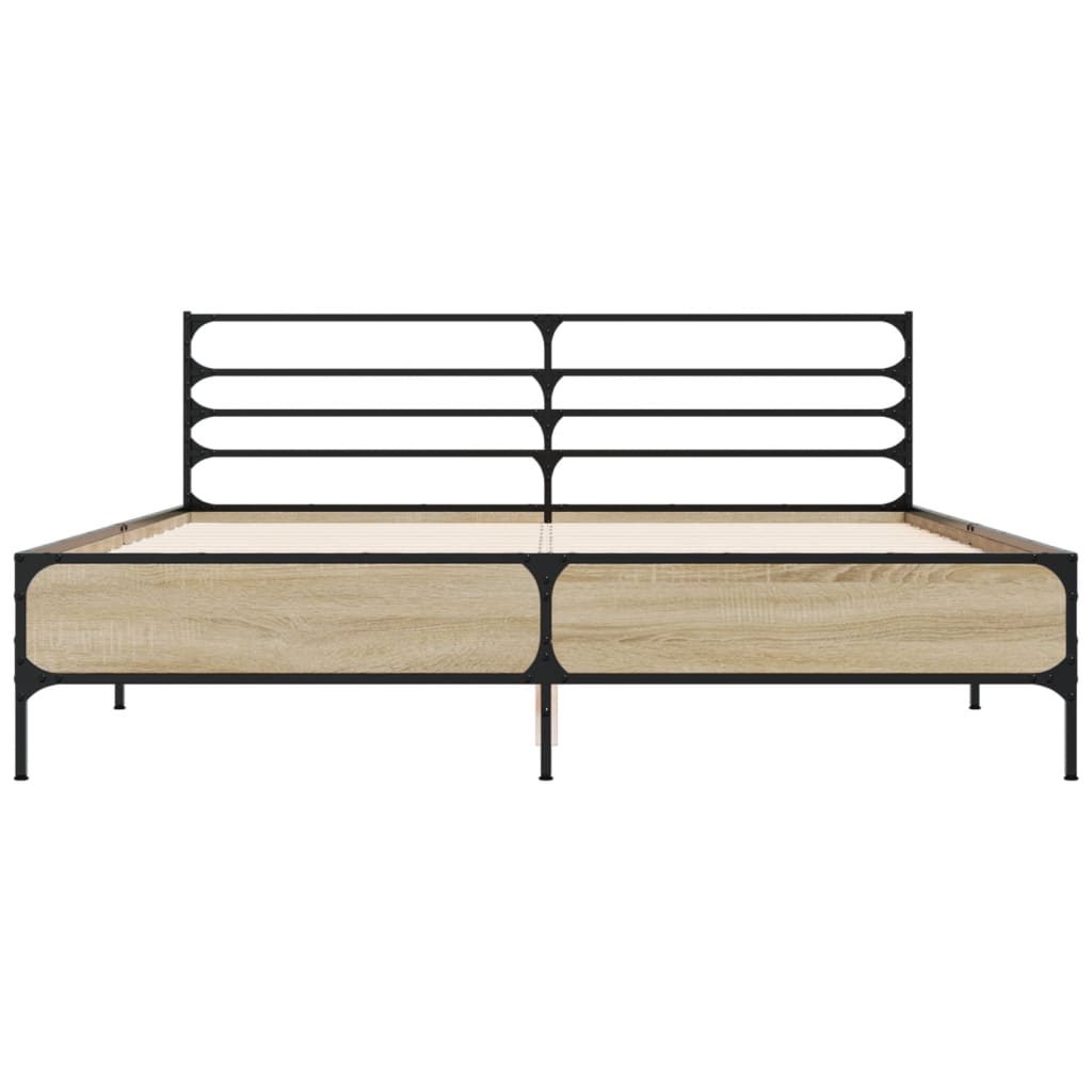 vidaXL Bed Frame without Mattress Sonoma Oak 160x200 cm