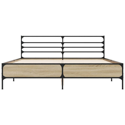 vidaXL Bed Frame without Mattress Sonoma Oak 160x200 cm