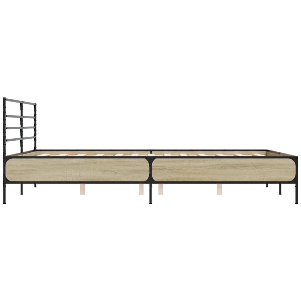 vidaXL Bed Frame without Mattress Sonoma Oak 160x200 cm