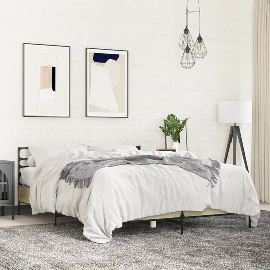 vidaXL Bed Frame without Mattress Sonoma Oak 160x200 cm