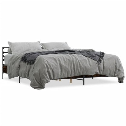 vidaXL Bed Frame | Smoked Oak | Engineered Wood | Double | Bed Frame