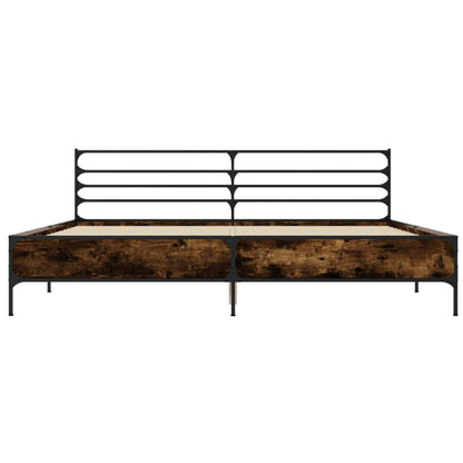 vidaXL Bed Frame | Smoked Oak | Engineered Wood | Double | Bed Frame
