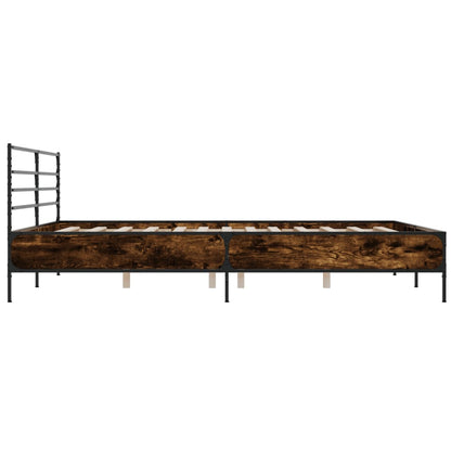 vidaXL Bed Frame | Smoked Oak | Engineered Wood | Double | Bed Frame