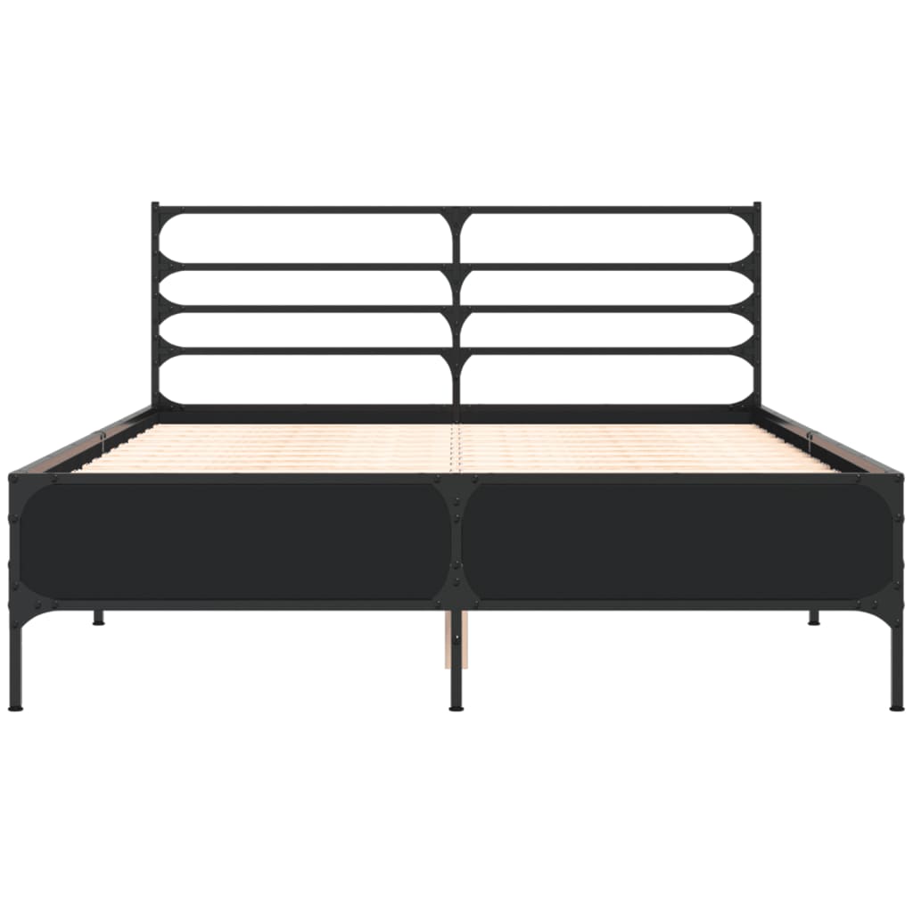 vidaXL Bed Frame without Mattress Black 120x190 cm Small Double
