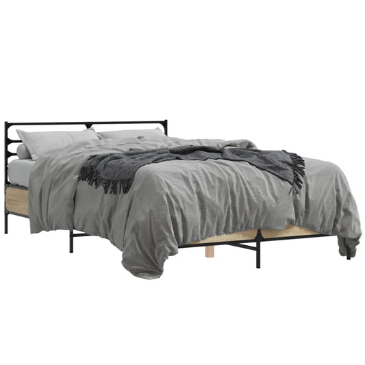vidaXL Bed Frame without Mattress Sonoma Oak 120x190 cm Small Double