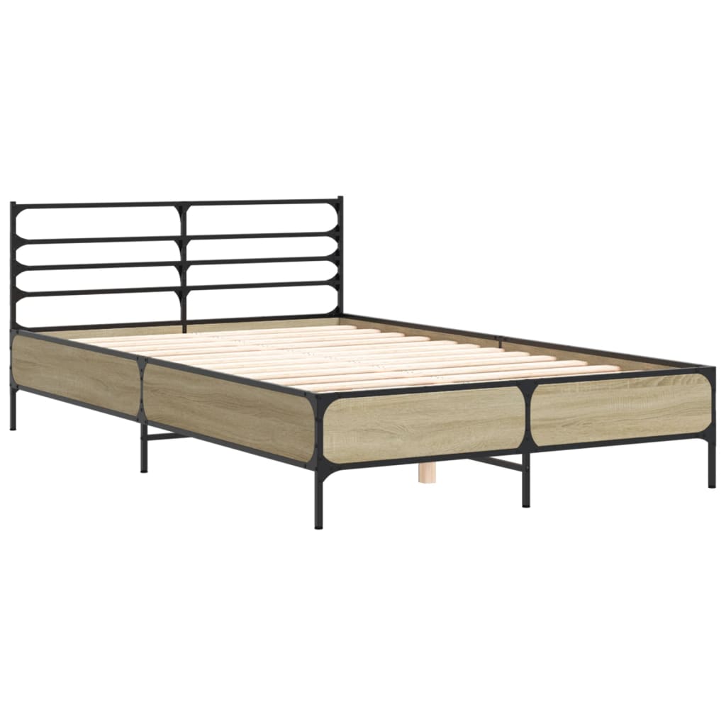 vidaXL Bed Frame without Mattress Sonoma Oak 120x190 cm Small Double