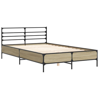 vidaXL Bed Frame without Mattress Sonoma Oak 120x190 cm Small Double