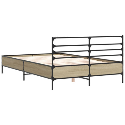 vidaXL Bed Frame without Mattress Sonoma Oak 120x190 cm Small Double