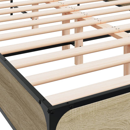 vidaXL Bed Frame without Mattress Sonoma Oak 120x190 cm Small Double