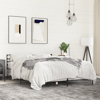 vidaXL Bed Frame without Mattress Grey Sonoma 120x190 cm Small Double