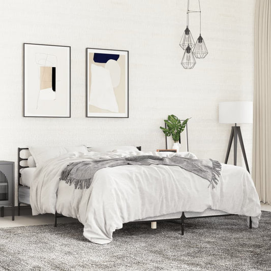 vidaXL Bed Frame without Mattress Grey Sonoma 120x190 cm Small Double