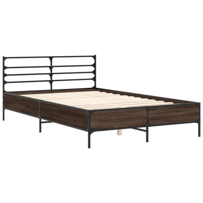 vidaXL Bed Frame without Mattress Brown Oak 120x190 cm Small Double