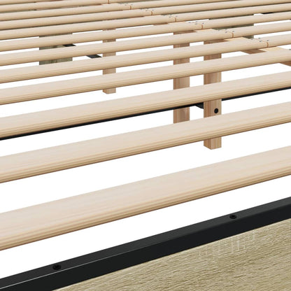 vidaXL Bed Frame | Sonoma Oak | Engineered wood, metal | Double | Durable