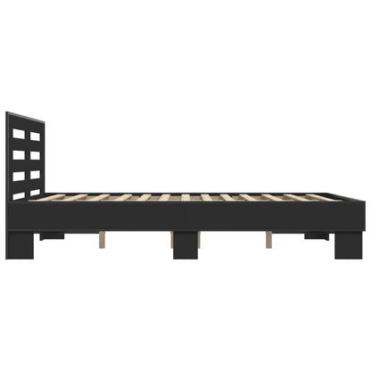vidaXL Bed Frame without Mattress Black 140x200 cm