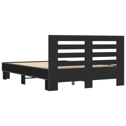 vidaXL Bed Frame without Mattress Black 140x200 cm
