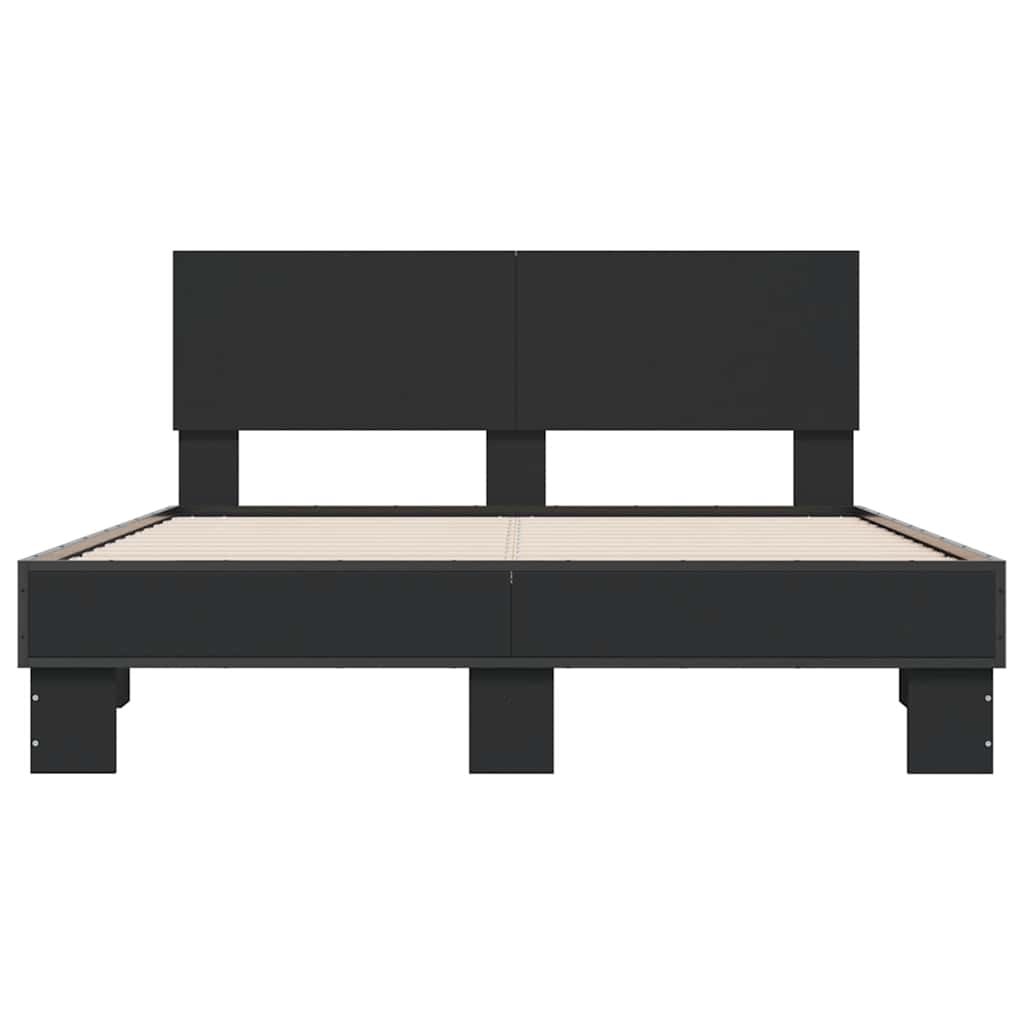vidaXL Bed Frame without Mattress Black 120x190 cm