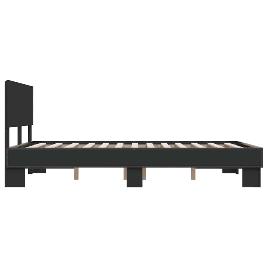vidaXL Bed Frame without Mattress Black 120x190 cm