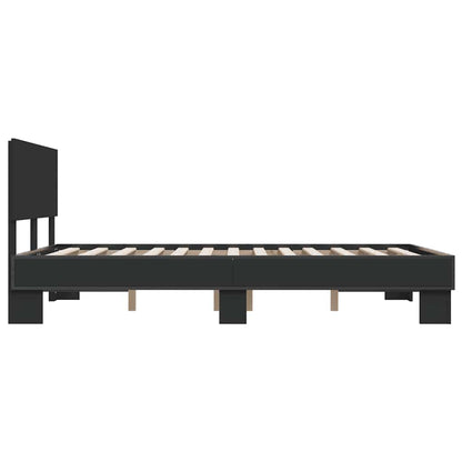 vidaXL Bed Frame without Mattress Black 120x190 cm