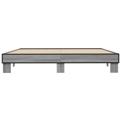 vidaXL Bed Frame without Mattress Grey Sonoma 200x200 cm