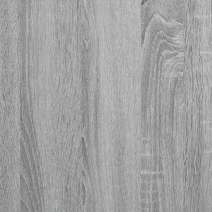 vidaXL Bed Frame Grey Sonoma 180x200 cm Super King Engineered Wood and Metal