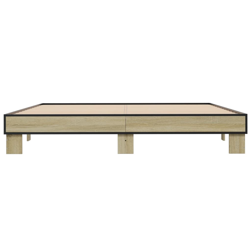 vidaXL Bed Frame without Mattress Sonoma Oak 160x200 cm