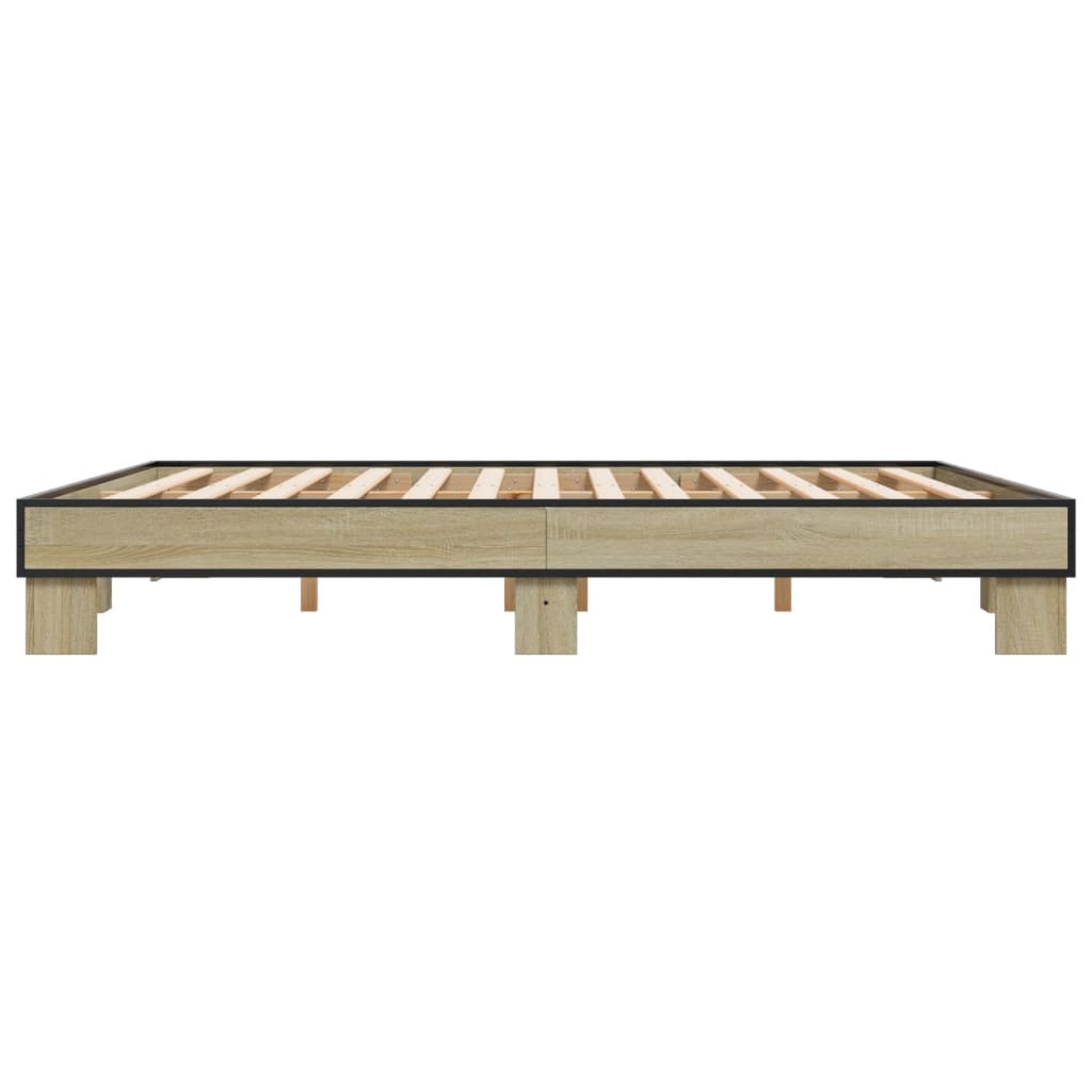 vidaXL Bed Frame without Mattress Sonoma Oak 160x200 cm